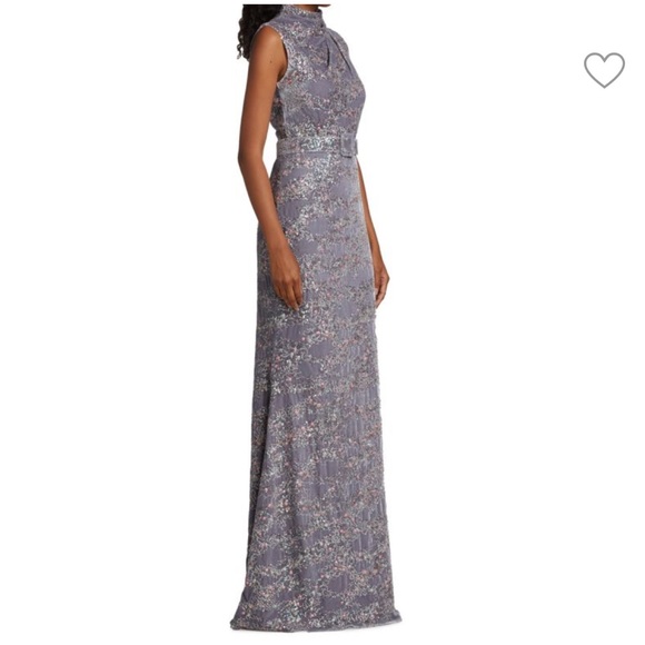 ✨Badgley Mischka Sequined Velvet Gown✨ - Picture 3 of 10